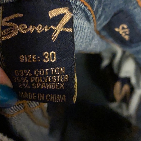 Seven7 distressed jeans women size 30 slim navy - Picture 6 of 10